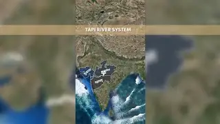 Tapi River System | Left and Right Bank Tributaries | Learn Through Map #shortfeed #viral #shorts