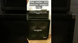 The Crate GT1200H and Behrenger BG412F cab. The Budget Rig. Not dialed in.
