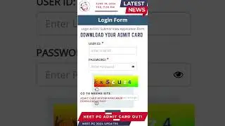 NEET PG Admit card is out. Download Now!    #NEETPG2024 #MedicalEntrance #PGMedicos #MedEd