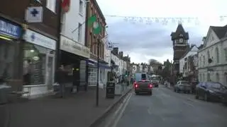 Driving Along The Homend & High Street (A438), Ledbury, Herefordshire, England 10th December 2010