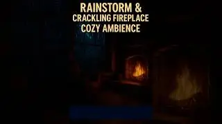 Rainy Night by the Fireplace | Cozy Cabin Ambience for Sleep & Relaxation | LoopSounds