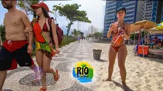 🇧🇷 Leblon District Beach, Rio de janeiro Brazil - City Walk