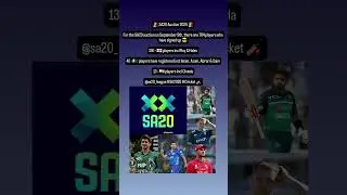 SA20 Auction 2025| Cricket 360