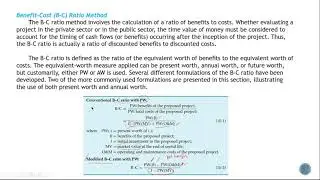 Benefit-Cost  Ratio Method