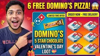 Order 6 Dominos Pizza Absolutely Free 😱 | Dominos 5star Valentines Day Loot 💝