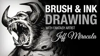 Brush & Ink Sketch Demo - Illustrator Jeff Miracola