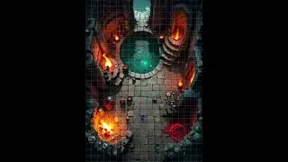DnD compatible animated map  Square grid dungeon ambience  Perfect for VTT adventures