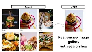 How to create responsive image gallery with search box using html css and javascript
