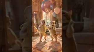 Baby & Cat Dance Battle 💃🐱 | Cutest Thing Ever!