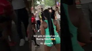 Girl gets knocked out at Boxing Match😱😱!