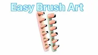 Easy Brush Art at Home 😍❤️ #trending #nailart #youtube #pressonnails #viral 
