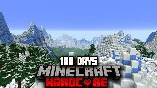 I survived 100 days Minecraft Hardcore in the new mountains (1.18)