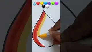 Creative Satisfying Art 💧❤💛💙🫐💚💜🖤🤍#shorts #trending #youtubeshorts #art