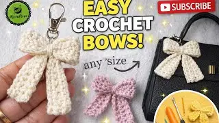 ✨ Easy Crochet Hair Bow Tutorial | Crochet Bow Keychain & Accessories ✨