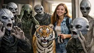 A Human Girl Entered Class Smiling With Her Pet Tiger on Day One&hellip; The Aliens. | Sci-Fi Stories Today