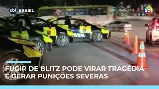 Fuga de blitz: infração pode se tornar crime e terminar em tragédia, alerta polícia | #SBTBrasil