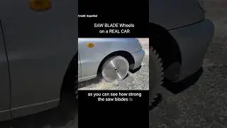 This car runs on saw blades 😱