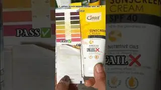 pH result ✨👀 || Qraa sunscreen cream pH testing #phtest #shorts
