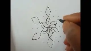 Easy Rangoli #rangoli #shortsfeed #shots #viral #kolam #muggulu #daily #shorts#easy