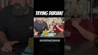 Trying Durian! #funny #foodchallenge #durian #subscribe