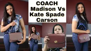 Coach Calf Leather Madison vs Kate Spade Carson Convertible Crossbody/Unboxing/what's inside my bag