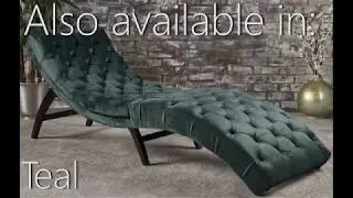 Christopher Knight Home 302203 Garamond Tufted Grey Velvet Chaise Lounge
