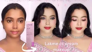 simple makeup with lakme cc cream #glassskin