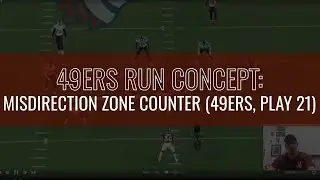 49ers Run Concept - Misdirection Zone Counter (49ers, Play 21)