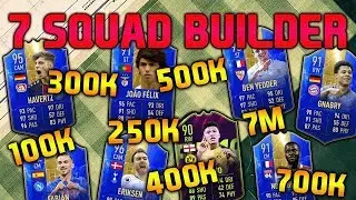 FIFA 19 SQUAD BUILDER 100K 250K 300K 400K 500K 700K 7M SQUAD BUILDER FUT CHAMPIONS FIFA 19