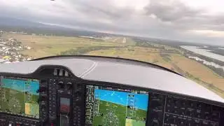 Diamond DA-62 landing Karlsruhe Baden-Baden FKB/EDSB from QEF/EDFE Frankfurt Egelsbach