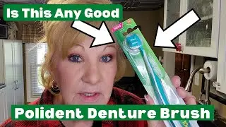 Polident Denture Brush Review / Cleaning Dentures With Polident Dental Appliance Brush