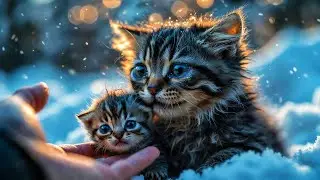 A Mother Cat and Her Kitten Were Freezing Outside Then Someone Saved Them ❄️😭 Emotional Rescue Story