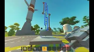 Braess' paradox demonstration in Scrap Mechanic