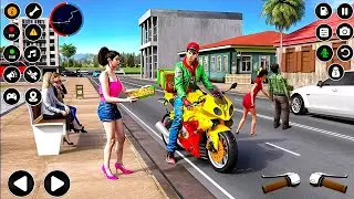 Pizza Delivery Job in Superbike Game - Real City Pizza Delivery bike Simulator 3D - Android Gameplay