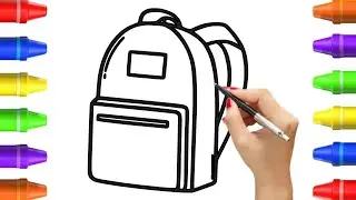School bag Drawing | Step by Step Drawing | Very Easy Drawing | 