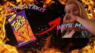 Trying Takis Queso Volcano / cheese volcano chips🔥😈🤩 W/ My Mom