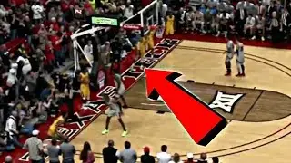 All 5 Baylor Players line up out of bounds in unusual inbound play