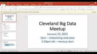 Cleveland Big Data Meetup - January 23, 2023