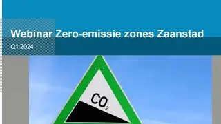 Webinar Zero Emissie Zones