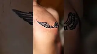 Name Tattoo Design | Wings Tattoo | Chest Tattoo Design | Wings Tattoo Design | Name Tattoo #shorts