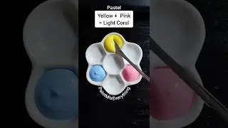 Pastel Yellow + Pink + Blue =? Satisfying Paint Color Mixing #paintmixing #colormixing #asmr #pastel