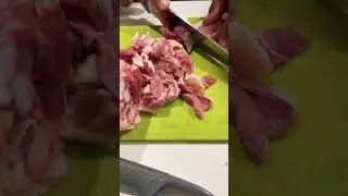 Let&rsquo;s cut diced Pork meat for cooking Pinakbet #ilocanopride #shorts #delicious #asmr #asmrsounds #