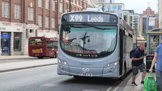 The Harrogate Bus Company 1860 FJ58LTA on a service X99 to Leeds