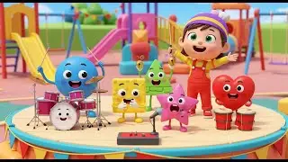 Shapes in the Playground Band Song for Kids | Shapes & Fun Learning Song, Most Popular Nursery Rhyme