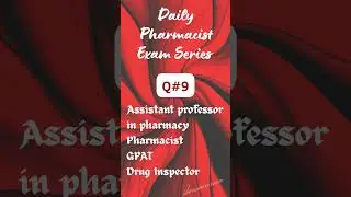 Daily Pharma Exam Series 💊 | Q9 | #PharmaShorts