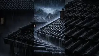 Heavy Rain on Rooftop at Night 🌧️ | Deep Sleep & Relaxing Rain ASMR