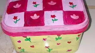 painting a box#youtubevideo#art#diy#acrylicolour#easypaint#crafts_with_lakshmi#creativity#create