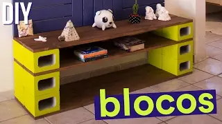 DIY - RACK BLOCOS DE CONCRETO | Reforma de Kitnet