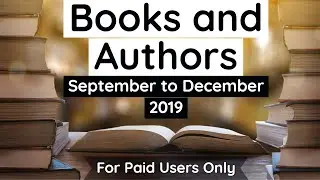Books and Authors 2019 - September to December complete