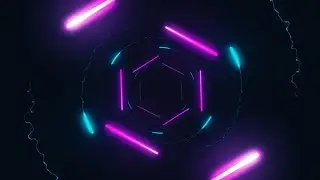Neon Particle Tunnel  //  Free audio visualizer template for After Effects